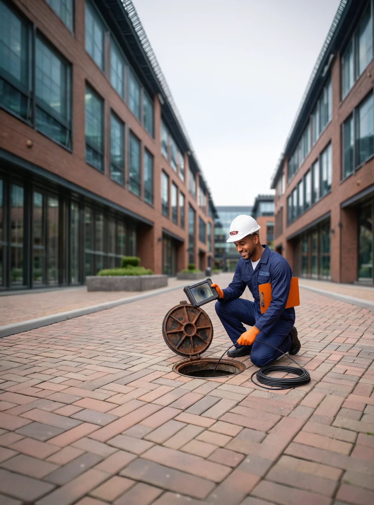 Commercial CCTV drain inspection at a Cape Town business premises